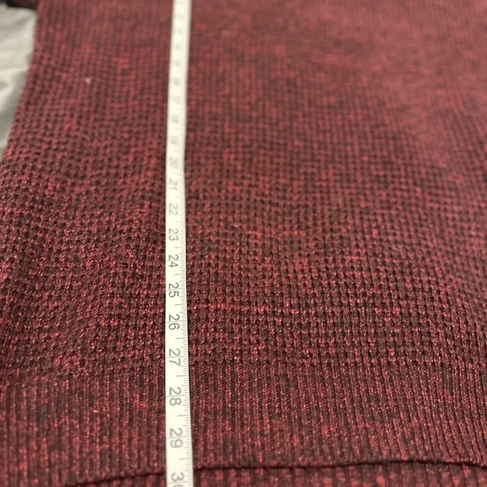 Buffalo David Button Mens XL Pullover Burgundy Speckle Knit Long Sleeve Sweater.
